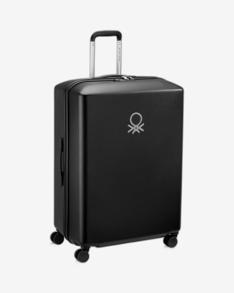 يونايتد كولورز أوف بينتيون UCB by Delsey Paris Hardside 82 Cm 4 Double Wheeled Expandable Check-In Luggage Trolley Case - Black